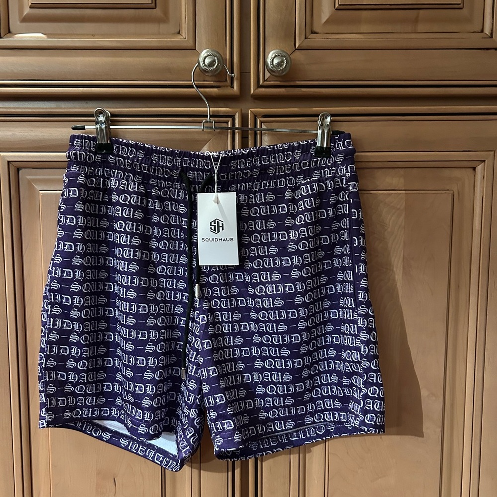 SQUIDHAUS Men's Mesh Athletic Shorts - Purple